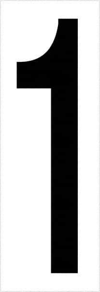 Tape Logic - 3-1/2" Long, Black/White Vinyl Numbers - For Multi-Use - Apex Tool & Supply