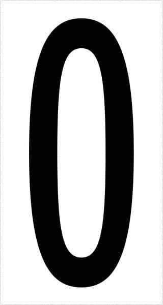 Tape Logic - 3-1/2" Long, Black/White Vinyl Numbers - For Multi-Use - Apex Tool & Supply