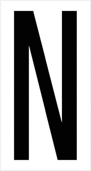 Tape Logic - 3-1/2" Long, Black/White Vinyl Letters - For Multi-Use - Apex Tool & Supply