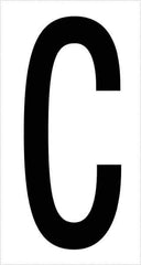 Tape Logic - 3-1/2" Long, Black/White Vinyl Letters - For Multi-Use - Apex Tool & Supply