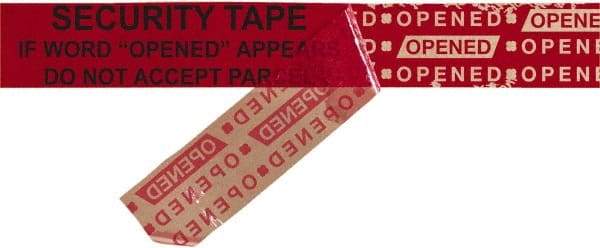 Tape Logic - 2,160" Long, Red Security Tape - For Multi-Use - Apex Tool & Supply