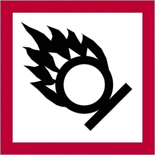 Tape Logic - 1" Long, Red, Black on White Paper D.O.T. Labels - For Multi-Use - Apex Tool & Supply