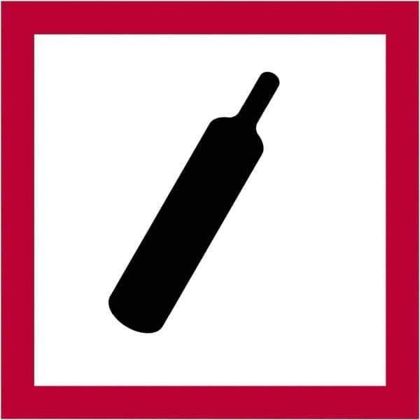 Tape Logic - 1" Long, Red, Black on White Paper D.O.T. Labels - For Multi-Use - Apex Tool & Supply