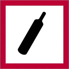 Tape Logic - 1" Long, Red, Black on White Paper D.O.T. Labels - For Multi-Use - Apex Tool & Supply