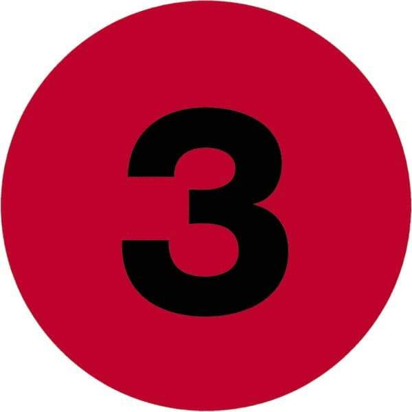 Tape Logic - 3" Long, Fluorescent Red Paper Inventory Labels - For Multi-Use - Apex Tool & Supply
