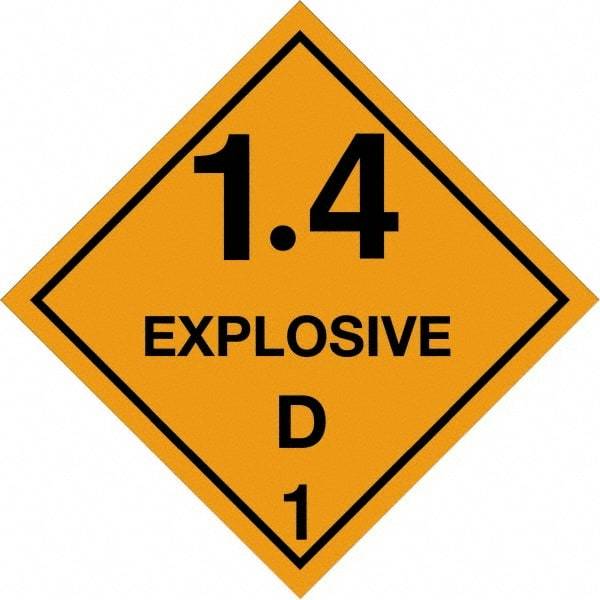 Tape Logic - 4" Long, Orange/Black Paper D.O.T. Labels - For Multi-Use - Apex Tool & Supply