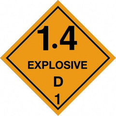 Tape Logic - 4" Long, Orange/Black Paper D.O.T. Labels - For Multi-Use - Apex Tool & Supply