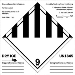 Tape Logic - 6" Long, Black/White Paper D.O.T. Labels - For Multi-Use - Apex Tool & Supply