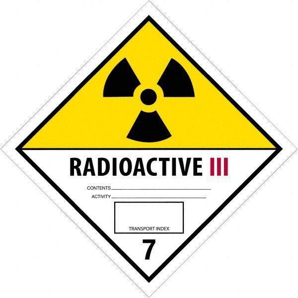 Tape Logic - 4" Long, Black & Yellow Paper D.O.T. Labels - For Multi-Use - Apex Tool & Supply