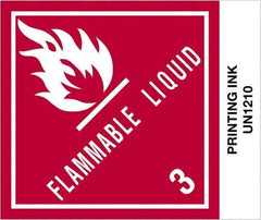 Tape Logic - 4-3/4" Long, Red, Black on White Paper D.O.T. Labels - For Multi-Use - Apex Tool & Supply