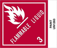 Tape Logic - 4-3/4" Long, Red, Black on White Paper D.O.T. Labels - For Multi-Use - Apex Tool & Supply