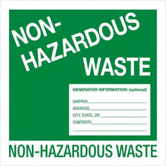 Tape Logic - 6" Long, Green/White Paper D.O.T. Labels - For Multi-Use - Apex Tool & Supply
