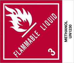Tape Logic - 4-3/4" Long, Red, Black on White Paper D.O.T. Labels - For Multi-Use - Apex Tool & Supply