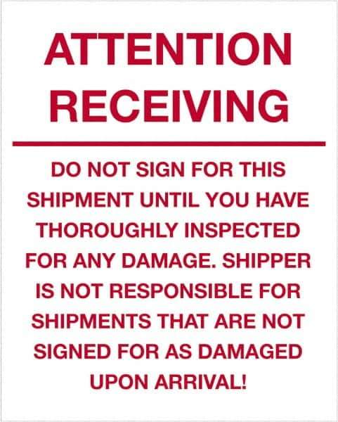 Tape Logic - 10" Long, Red/White Paper Shipping Label - For Multi-Use - Apex Tool & Supply
