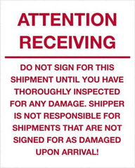 Tape Logic - 10" Long, Red/White Paper Shipping Label - For Multi-Use - Apex Tool & Supply