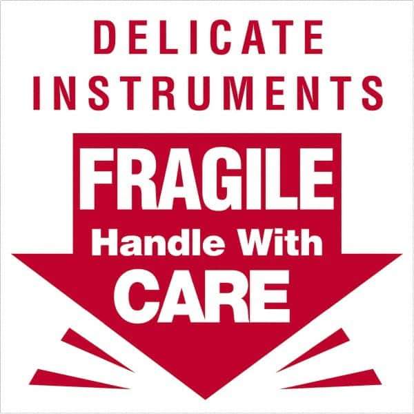 Tape Logic - 3" Long, Red/White Paper Shipping Label - For Multi-Use - Apex Tool & Supply