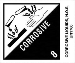 Tape Logic - 4-3/4" Long, Black/White Paper D.O.T. Labels - For Multi-Use - Apex Tool & Supply