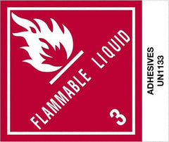 Tape Logic - 4-3/4" Long, Red, Black on White Paper D.O.T. Labels - For Multi-Use - Apex Tool & Supply