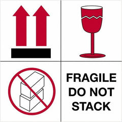Tape Logic - 4" Long, Red, Black on White Paper Shipping Label - For Multi-Use - Apex Tool & Supply