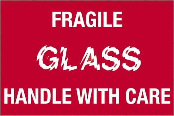 Tape Logic - 3" Long, Red/White Paper Shipping Label - For Multi-Use - Apex Tool & Supply