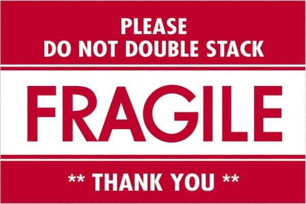 Tape Logic - 3" Long, Red/White Paper Shipping Label - For Multi-Use - Apex Tool & Supply