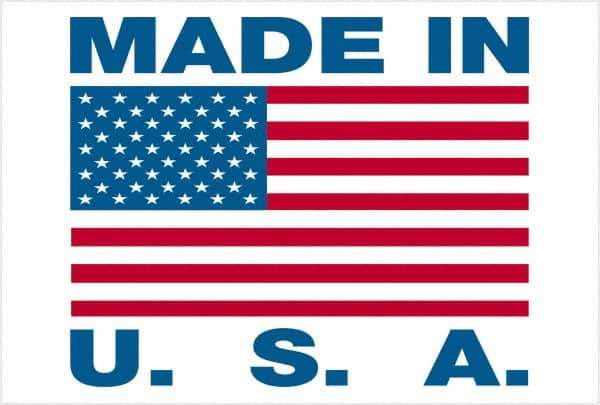 Tape Logic - 3" Long, White, Blue, & Red Paper Shipping Label - For Multi-Use - Apex Tool & Supply