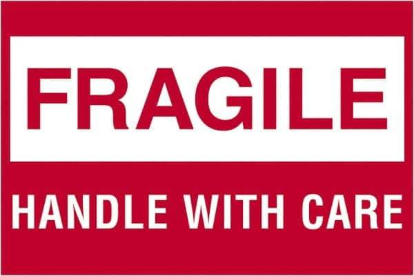 Tape Logic - 3" Long, Red/White Paper Shipping Label - For Multi-Use - Apex Tool & Supply