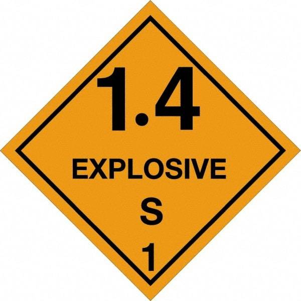 Tape Logic - 4" Long, Orange/Black Paper D.O.T. Labels - For Multi-Use - Apex Tool & Supply