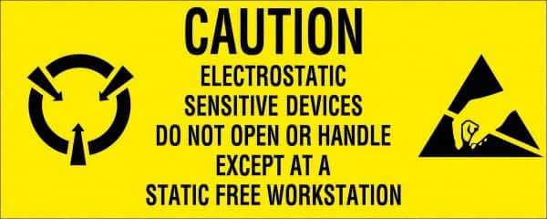 Tape Logic - 2-1/2" Long, Black & Yellow Paper Shipping Label - For Multi-Use - Apex Tool & Supply