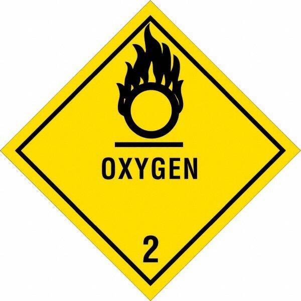 Tape Logic - 4" Long, Black & Yellow Paper D.O.T. Labels - For Multi-Use - Apex Tool & Supply