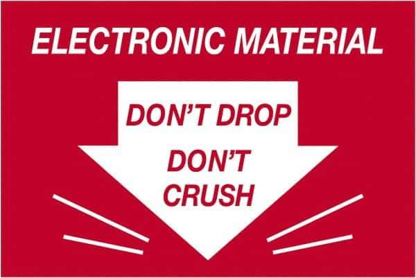 Tape Logic - 3" Long, Red/White Paper Shipping Label - For Multi-Use - Apex Tool & Supply