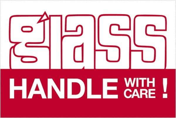 Tape Logic - 3" Long, Red/White Paper Shipping Label - For Multi-Use - Apex Tool & Supply