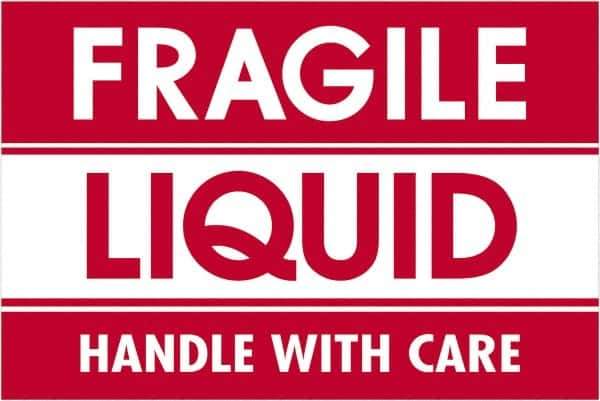 Tape Logic - 3" Long, Red/White Paper Shipping Label - For Multi-Use - Apex Tool & Supply