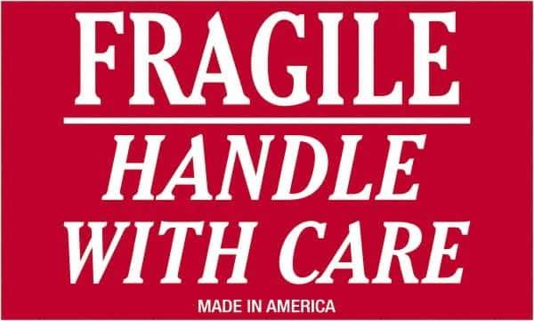 Tape Logic - 4" Long, Red/White Paper Shipping Label - For Multi-Use - Apex Tool & Supply
