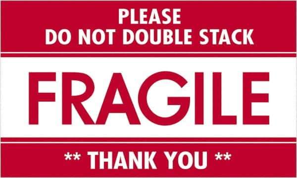 Tape Logic - 5" Long, Red/White Paper Shipping Label - For Multi-Use - Apex Tool & Supply