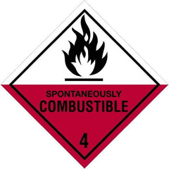 Tape Logic - 4" Long, Red, Black on White Paper D.O.T. Labels - For Multi-Use - Apex Tool & Supply