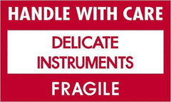 Tape Logic - 5" Long, Red, Black on White Paper Shipping Label - For Multi-Use - Apex Tool & Supply