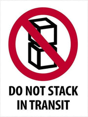 Tape Logic - 4" Long, Red, Black on White Paper Shipping Label - For Multi-Use - Apex Tool & Supply