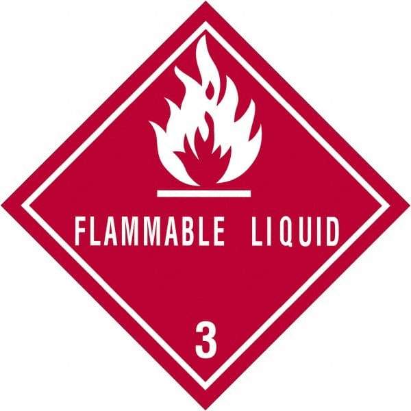 Tape Logic - 4" Long, Red/White Paper D.O.T. Labels - For Multi-Use - Apex Tool & Supply
