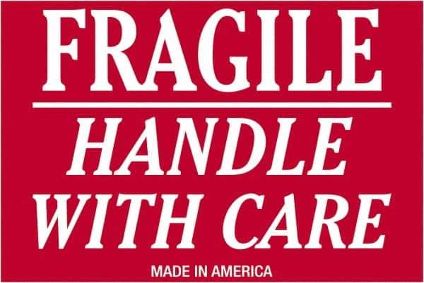 Tape Logic - 3" Long, Red/White Paper Shipping Label - For Multi-Use - Apex Tool & Supply