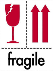 Tape Logic - 4" Long, Red, Black on White Paper Shipping Label - For Multi-Use - Apex Tool & Supply