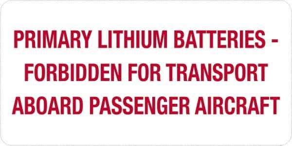 Tape Logic - 4" Long, Red/White Paper D.O.T. Labels - For Multi-Use - Apex Tool & Supply