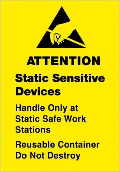 Tape Logic - 2-1/2" Long, Black & Yellow Paper Shipping Label - For Multi-Use - Apex Tool & Supply