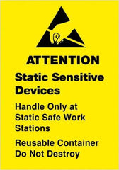 Tape Logic - 2-1/2" Long, Black & Yellow Paper Shipping Label - For Multi-Use - Apex Tool & Supply