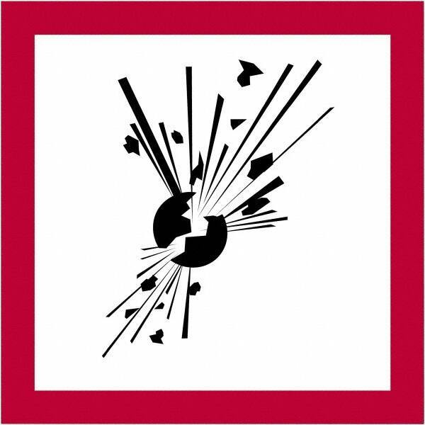 Tape Logic - 1" Long, Red, Black on White Paper D.O.T. Labels - For Multi-Use - Apex Tool & Supply