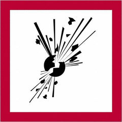 Tape Logic - 1" Long, Red, Black on White Paper D.O.T. Labels - For Multi-Use - Apex Tool & Supply