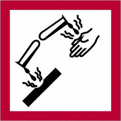 Tape Logic - 2" Long, Red, Black on White Paper D.O.T. Labels - For Multi-Use - Apex Tool & Supply
