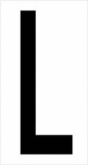 Tape Logic - 3-1/2" Long, Black/White Vinyl Letters - For Multi-Use - Apex Tool & Supply
