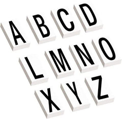 Tape Logic - 3-1/2" Long, Black/White Vinyl Letters - For Multi-Use - Apex Tool & Supply