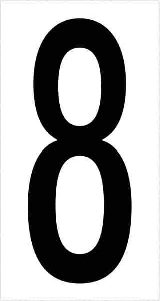 Tape Logic - 3-1/2" Long, Black/White Vinyl Numbers - For Multi-Use - Apex Tool & Supply